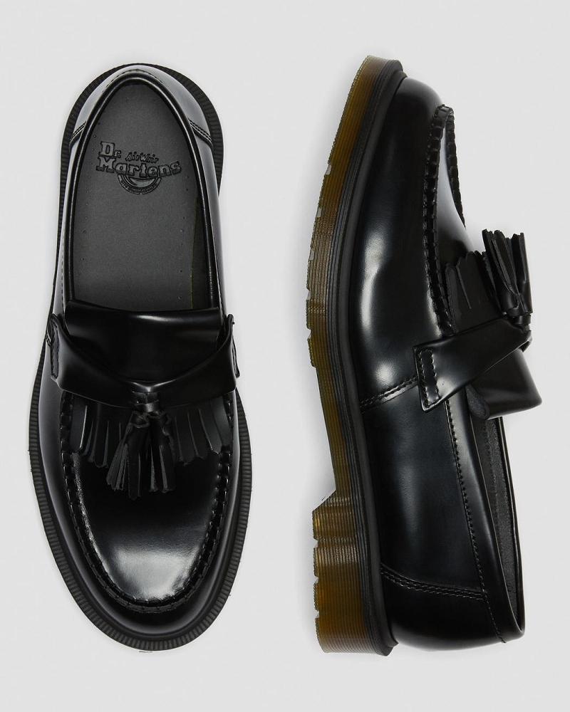 Dr Martens Adrian Smooth Lær Tassle Loafers Oxford Sko Dame Svarte | Norge 413HAP